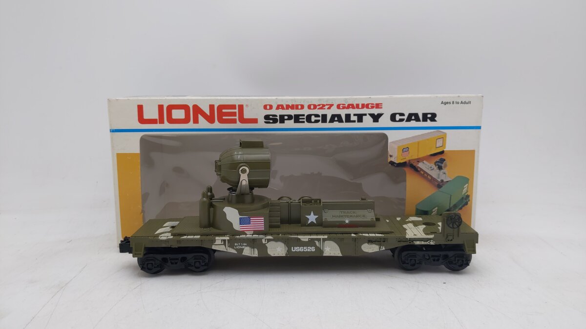 Lionel 6-6526 O Gauge US Marines Operating Searchlight Car EX/Box
