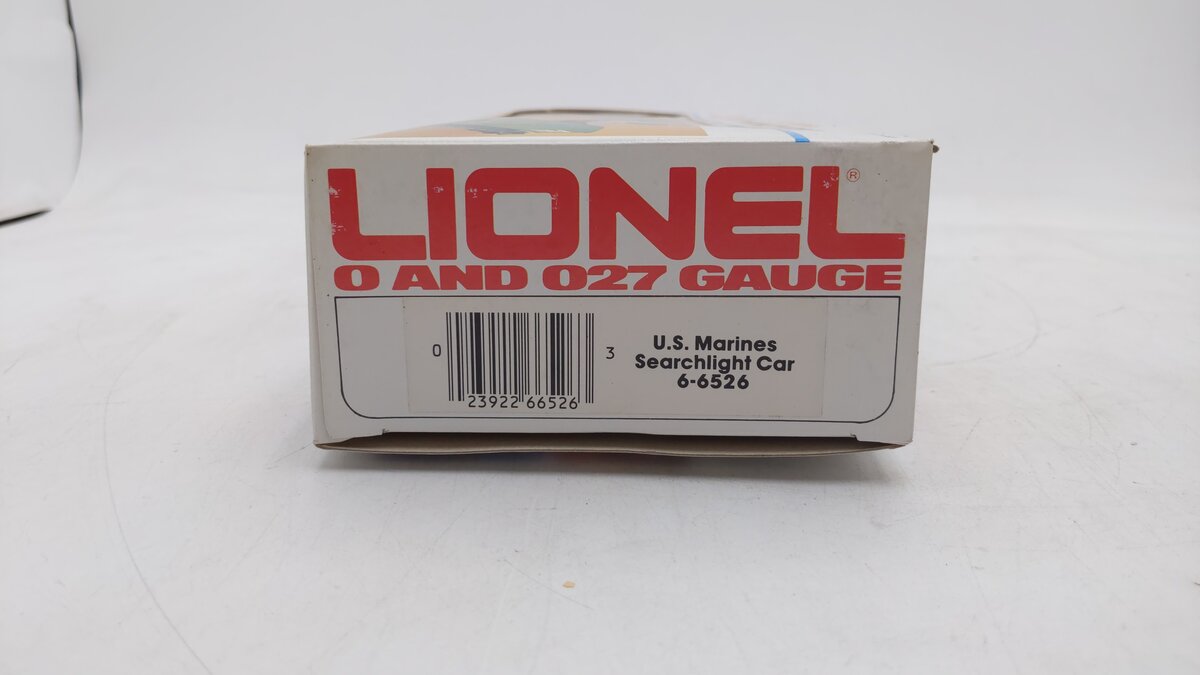 Lionel 6-6526 O Gauge US Marines Operating Searchlight Car EX/Box