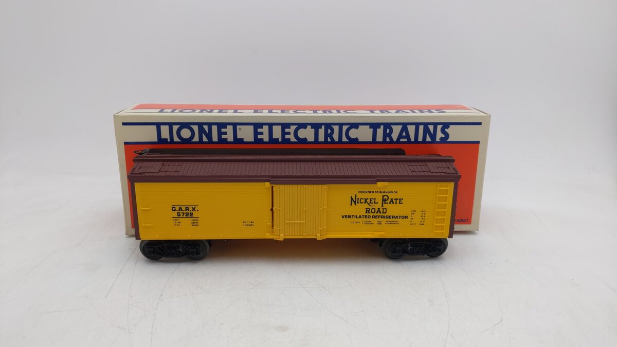 Lionel 6-5722 O Gauge Nickel Plate Road Woodside Reefer #5722 EX/Box