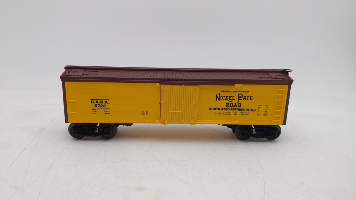 Lionel 6-5722 O Gauge Nickel Plate Road Woodside Reefer #5722 EX/Box