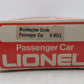 Lionel 6-9515 O Gauge Pennsylvania Washington Circle Pullman Car EX/Box