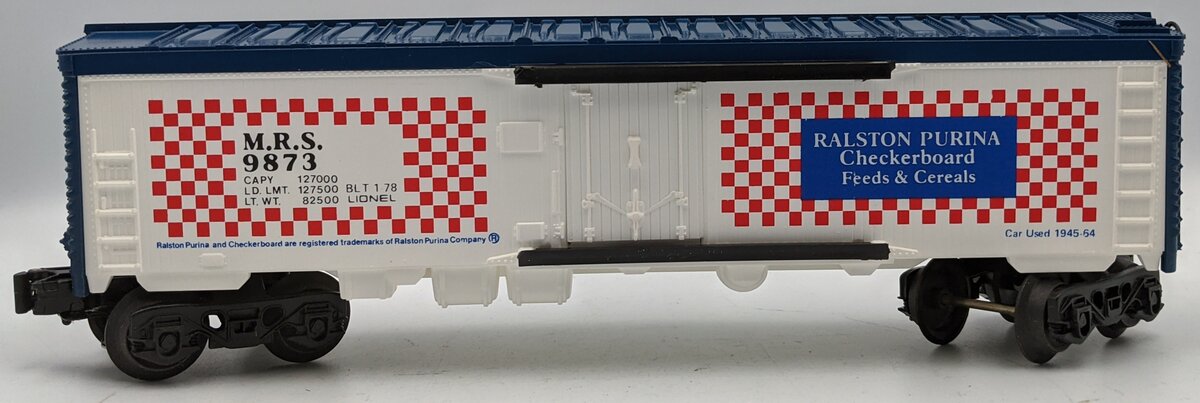 Lionel 6-9873 O Gauge Ralston Purina Billboard Reefer Car #9873 NIB