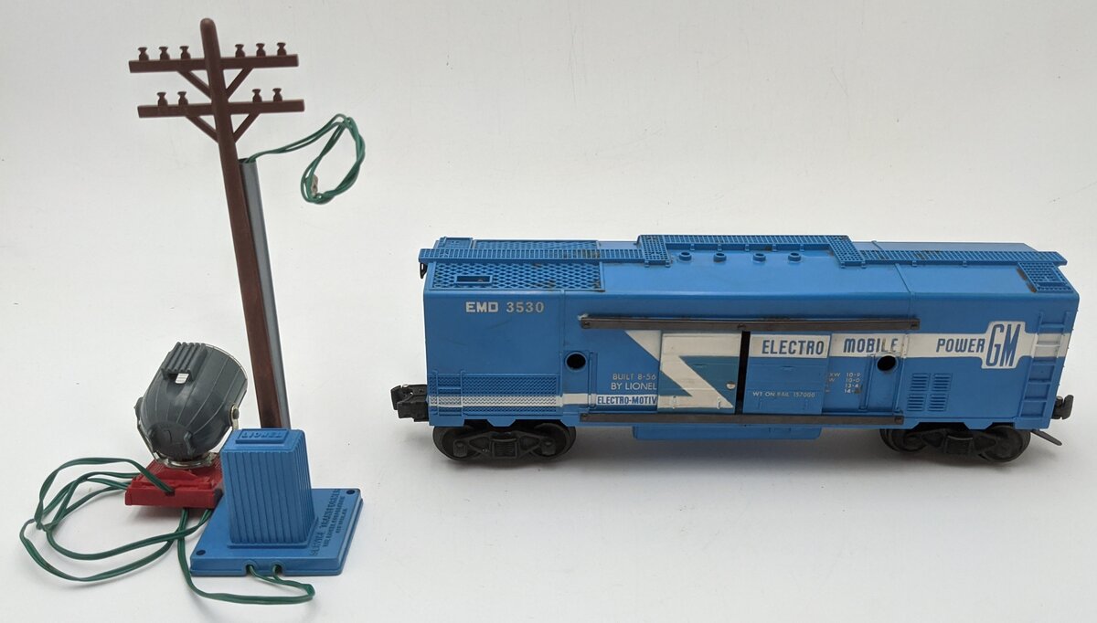 Lionel 3530 Vintage O Electromotive Car with Extension Searchlight VG/Box