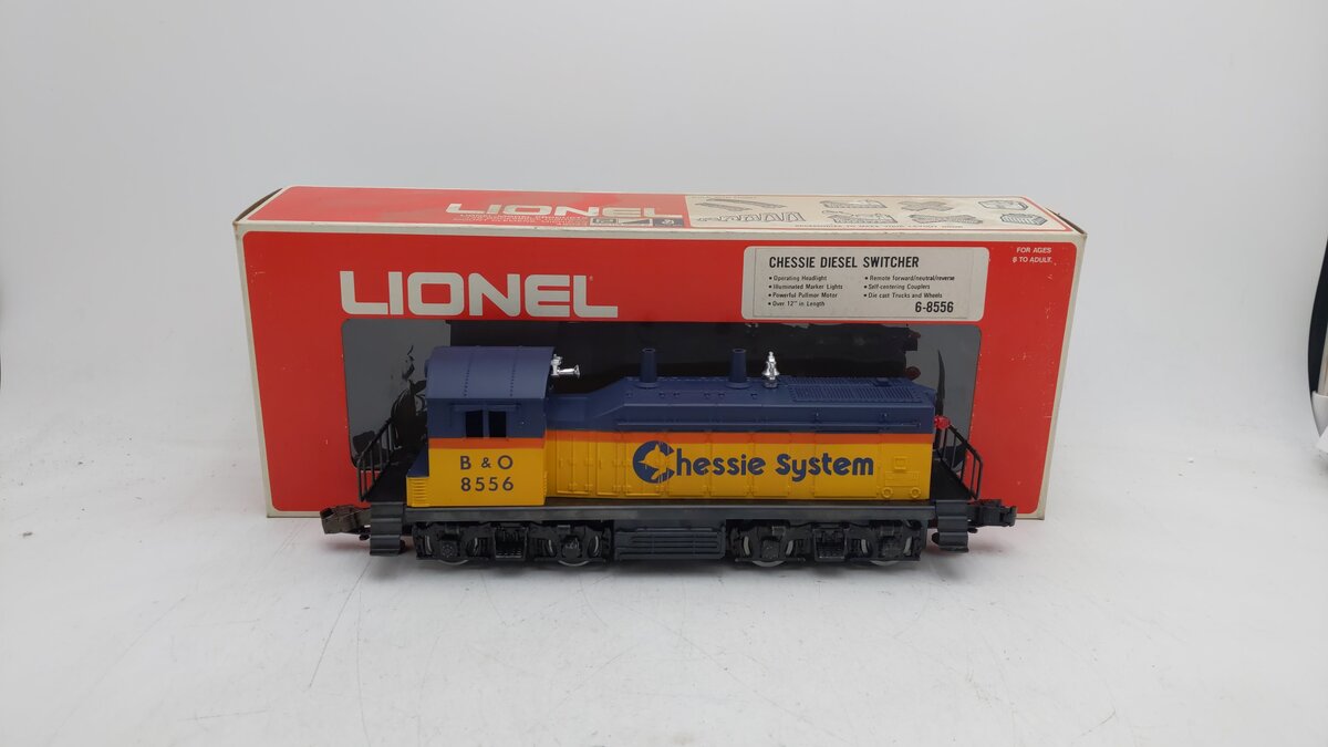 Lionel 6-8556 O Gauge Chessie NW-2 Diesel Switcher Locomotive #8556 EX/Box