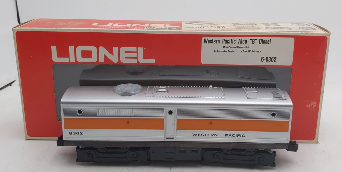 Lionel 6-8362 Western Pacific Alco B Unit Non-Powered Diesel Locomotive EX/Box