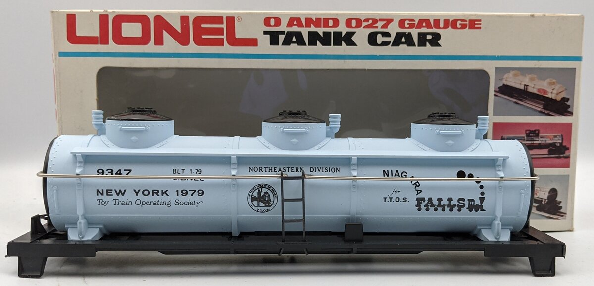 Lionel 6-9347 O Gauge TTOS 1979 Niagara Falls Triple Dome Tank Car/Box