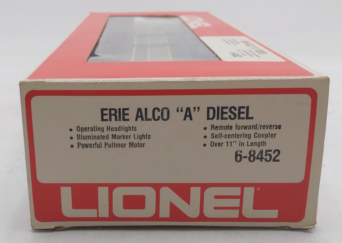 Lionel 6-8452 O Gauge Erie Alco Non-Powered B-Unit Diesel Locomotive #8452 LN/Box