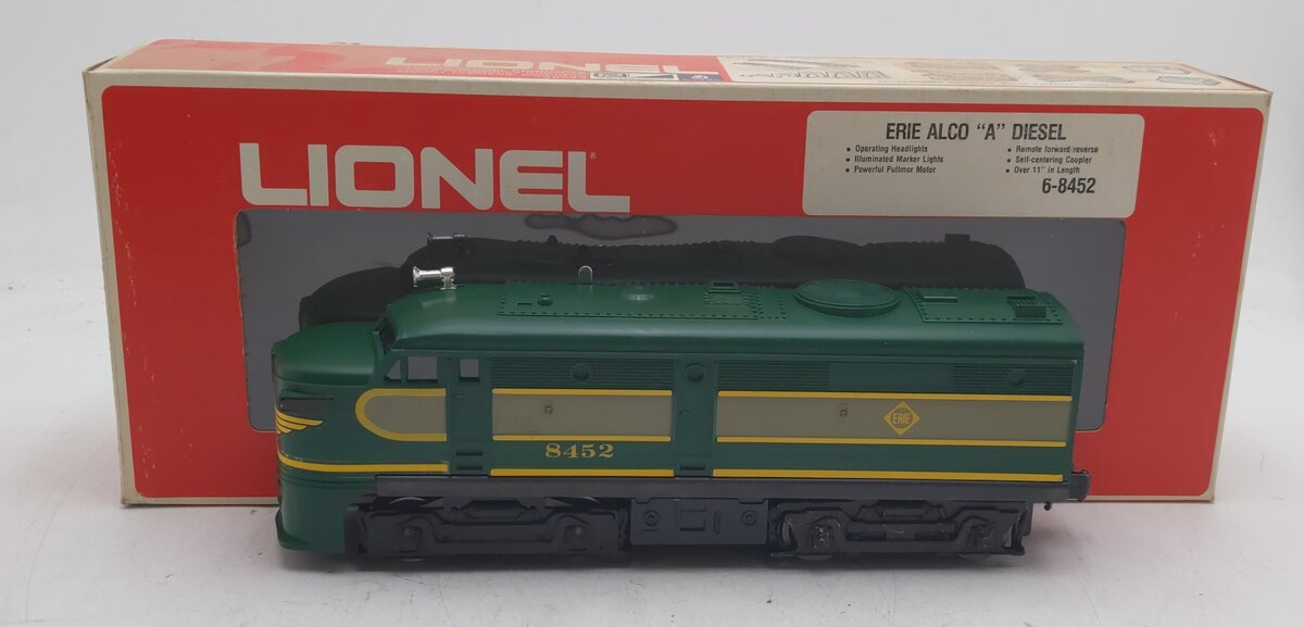Lionel 6-8452 O Gauge Erie Alco Non-Powered B-Unit Diesel Locomotive #8452 LN/Box