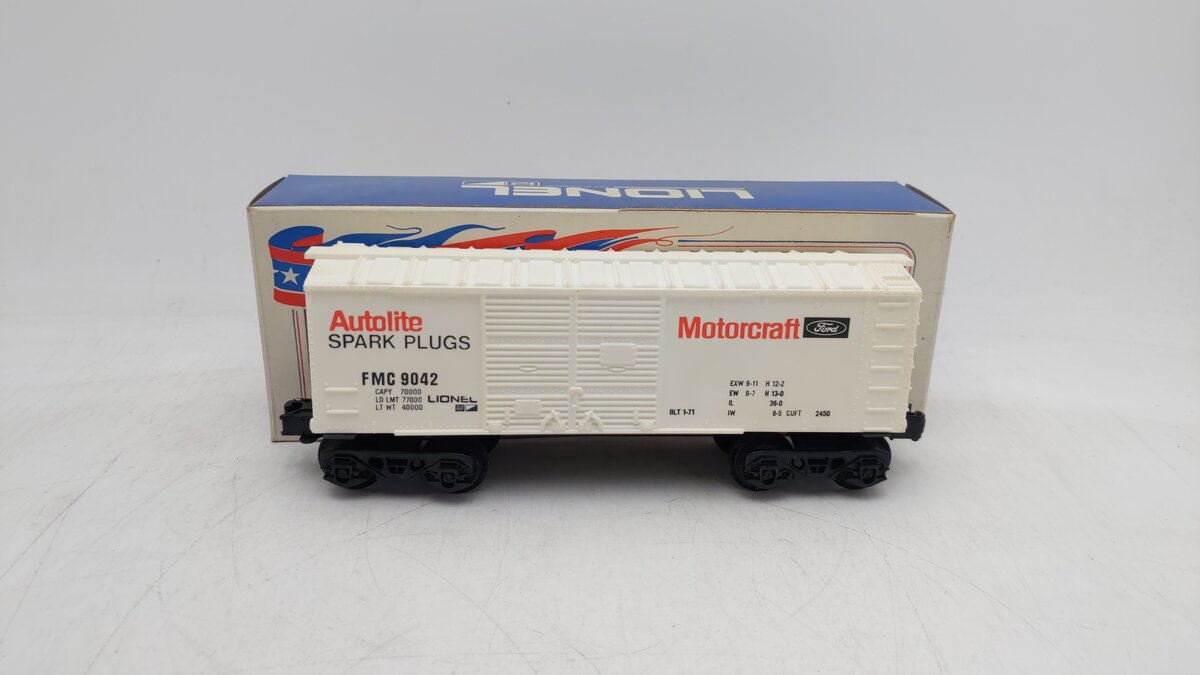 Lionel 6-9042 O Gauge Ford Motorcraft Short Boxcar EX/Box