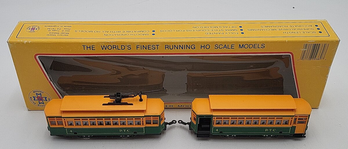Mehano M9380 HO Scale Philadelphia Transit Trolley Cars #4 LN/Box