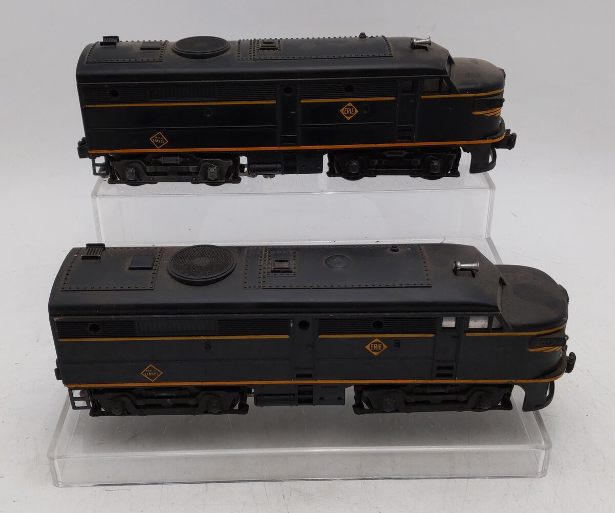 Lionel 2032 Vintage O Erie Alco AA Diesel Locomotive Set EX