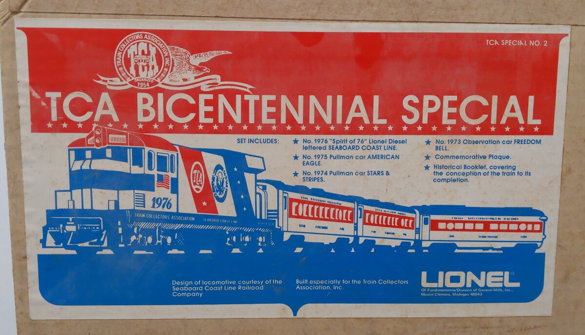 Lionel 6-1976 O Gauge TCA Bicentennial Train Set NIB