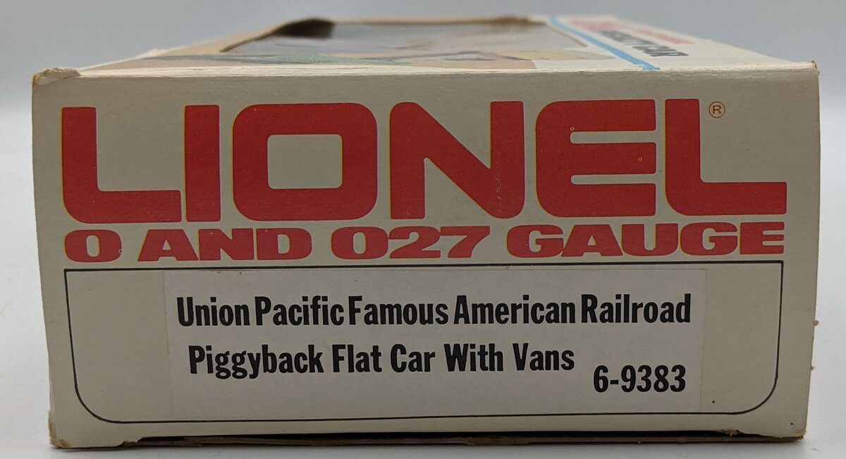 Lionel 6-9383 O Gauge Union Pacific FAR Piggyback Flatcar w/ Trailers NIB