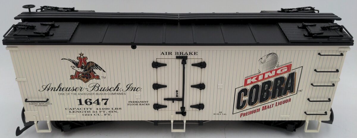 USA Trains 16015 G King Cobra Liquor Reefer Car #1647 LN/Box