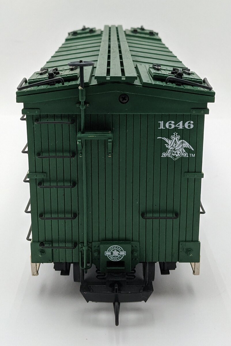 USA Trains R-1672 G Scale O'Doul's Reefer Car #1646 VG/Box