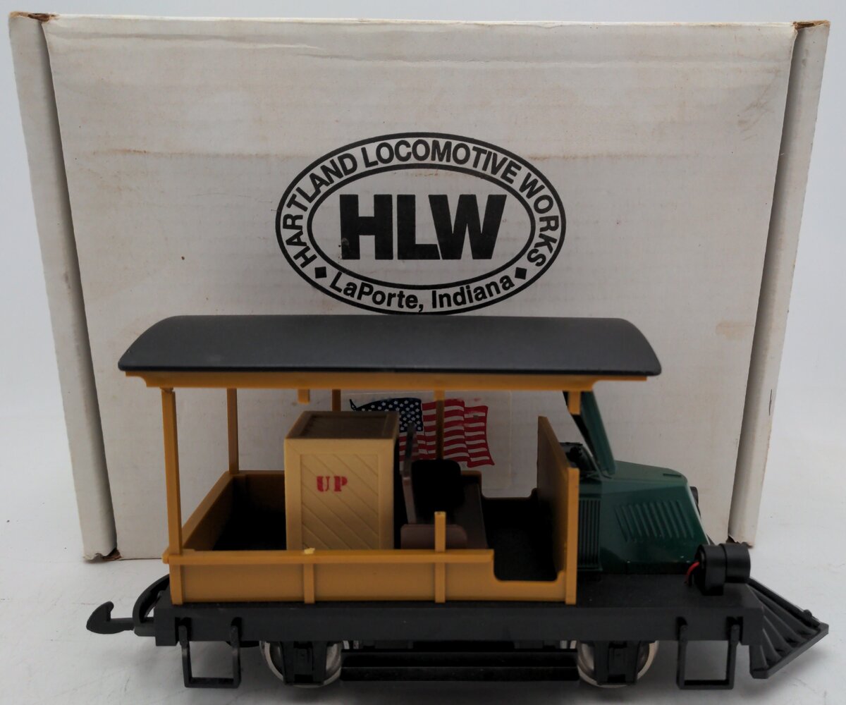 Hartland 09210 G Scale Green Woody Powered Rail Car/Box