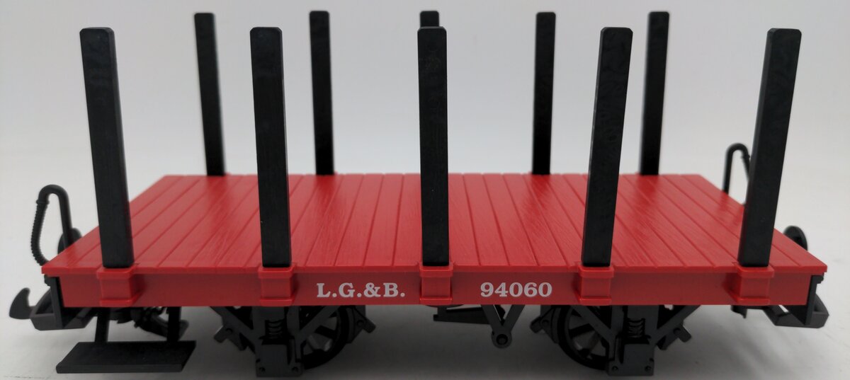LGB 94060 G Gauge LGB Short Flat Car W/ Stakes EX/Box