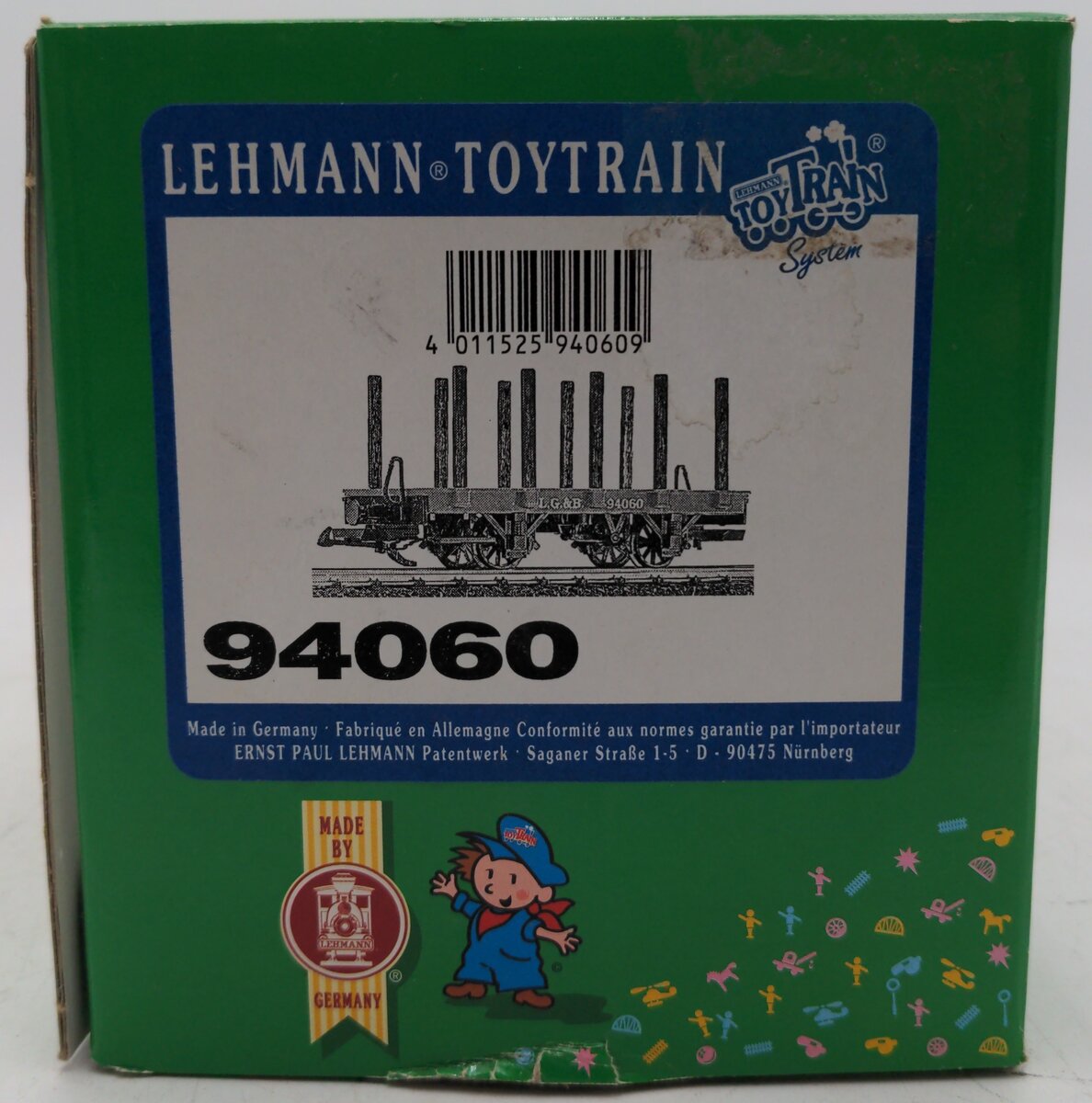 LGB 94060 G Gauge LGB Short Flat Car W/ Stakes EX/Box