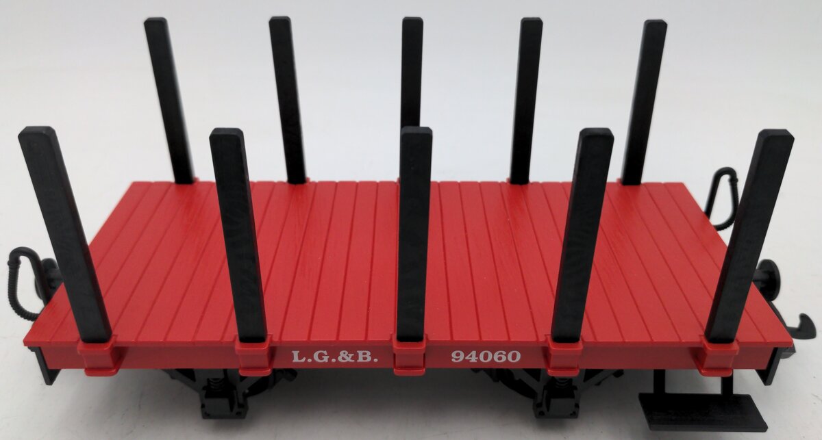 LGB 94060 G Gauge LGB Short Flat Car W/ Stakes EX/Box