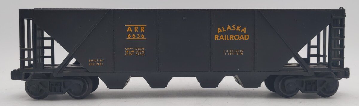 Lionel 6636 Vintage O Alaska Quad Hopper EX