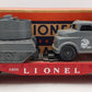 Lionel 6806 Vintage O Flatcar w/ Pyro USMC Tank & Medical Box Truck VG/Box