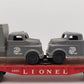 Lionel 6806 Vintage O Flatcar w/ USMC Radar Truck & Medical Box Truck VG