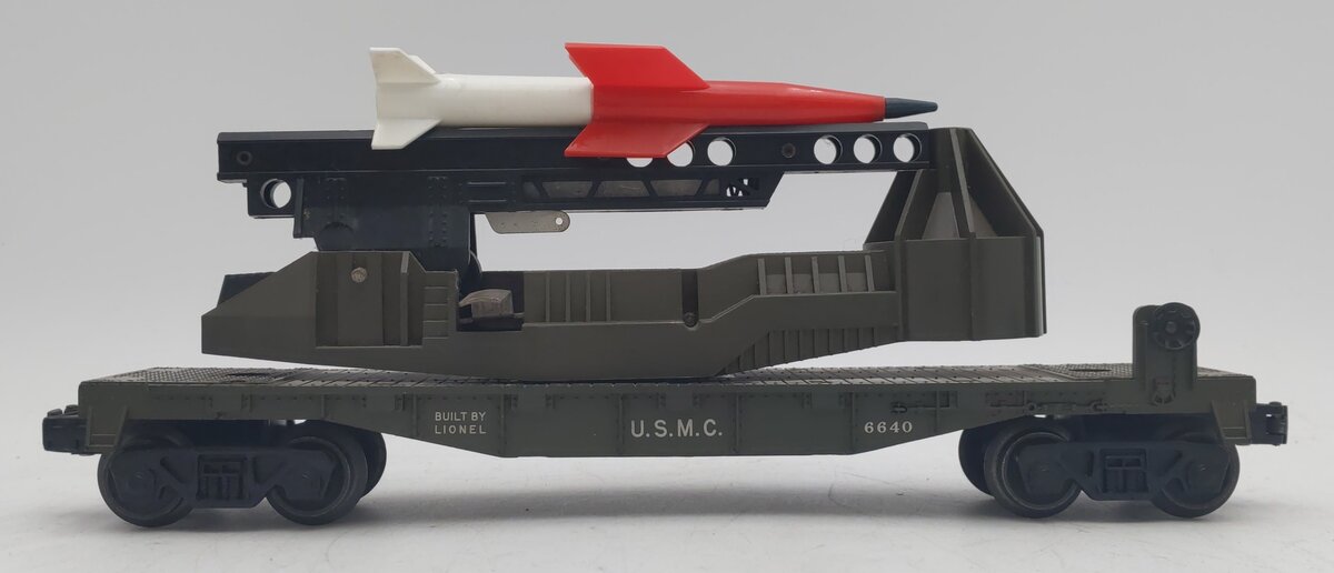Lionel 6640 Vintage O IRBM USMC Olive Drab Rocket Launcher EX