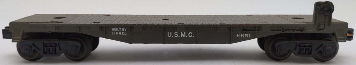 Lionel 6651 Vintage O USMC Olive Drab Cannon Car EX