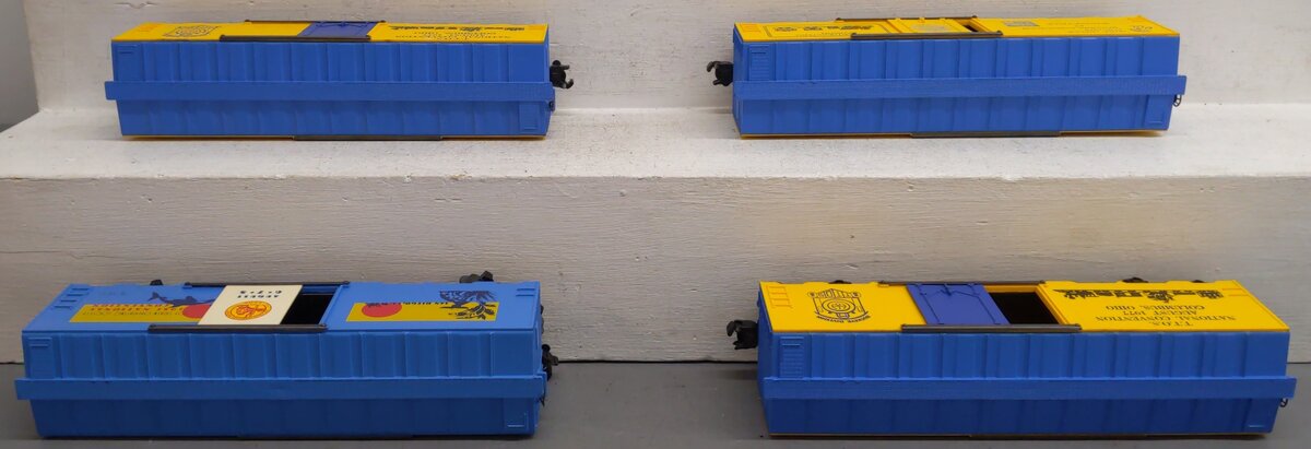 KMT O Gauge Toy Train Operating Society Boxcars #1981,1977,1977,1979 [4] VG/Box