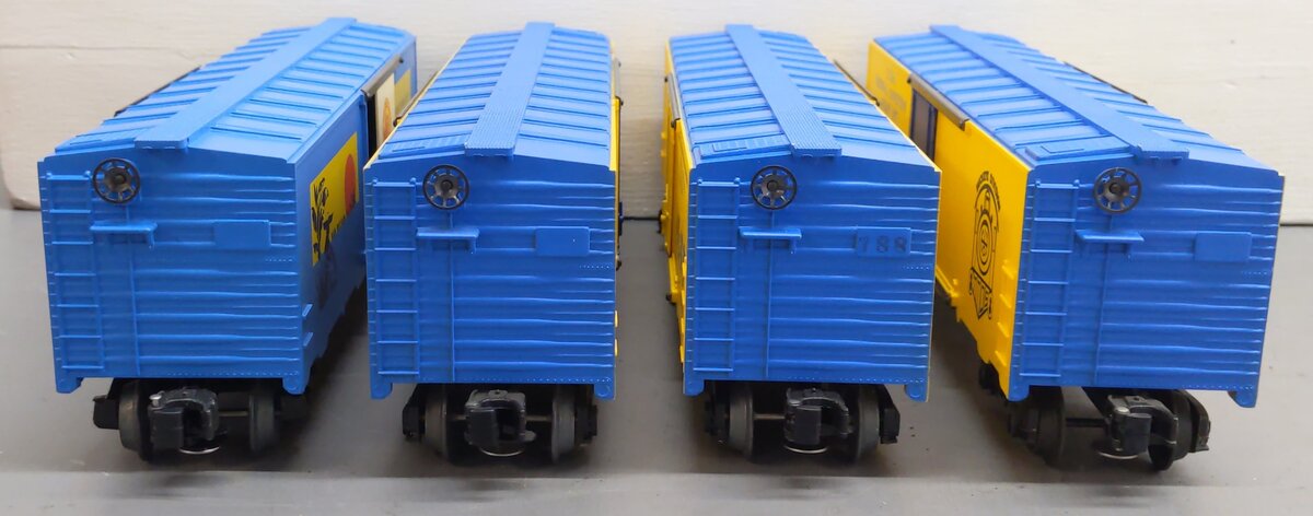 KMT O Gauge Toy Train Operating Society Boxcars #1981,1977,1977,1979 [4] VG/Box