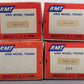 KMT O Gauge Toy Train Operating Society Boxcars #1981,1977,1977,1979 [4] VG/Box