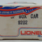 Lionel 6-9202 O Gauge Atchison Topeka Santa Fe Boxcar #9202 EX/Box