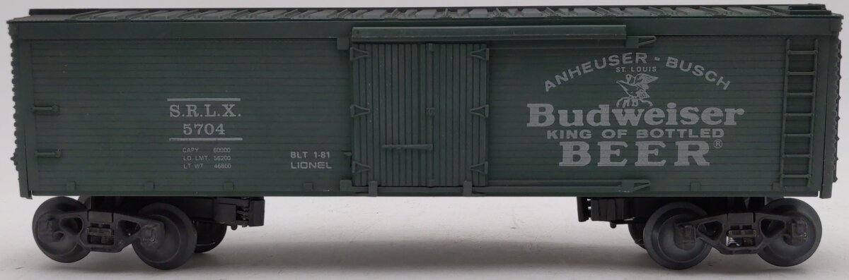Lionel 6-5704 O Gauge Budweiser Woodside Reefer EX/Box