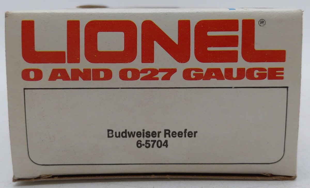 Lionel 6-5704 O Gauge Budweiser Woodside Reefer EX/Box