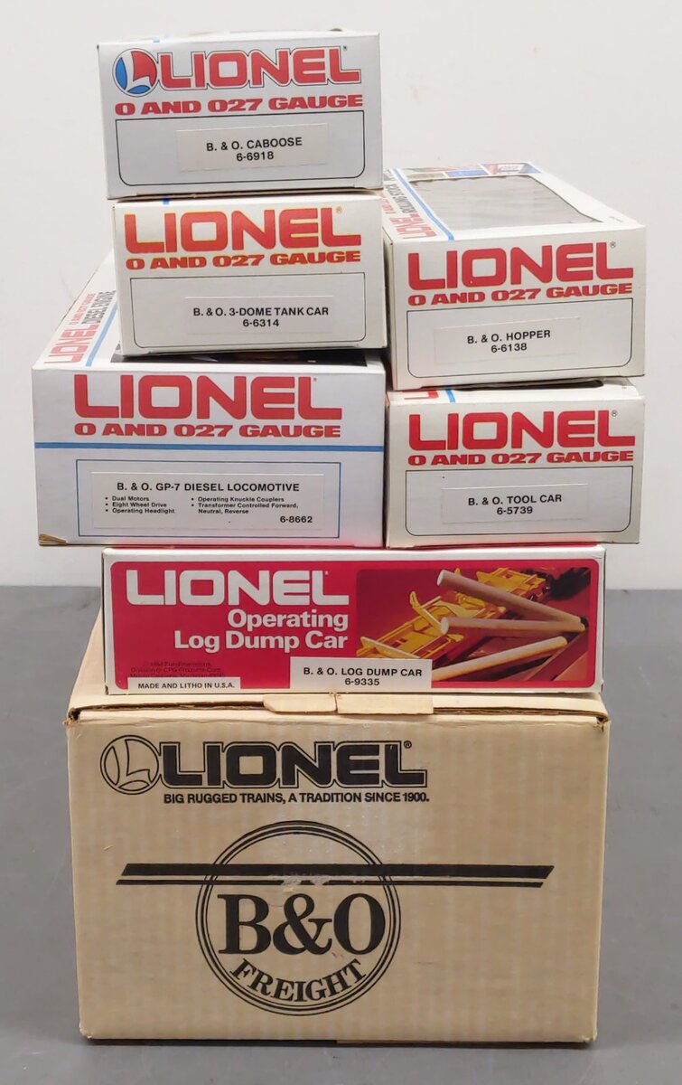 Lionel 6-1652 O Gauge Baltimore and Ohio Freight Train Set EX/Box