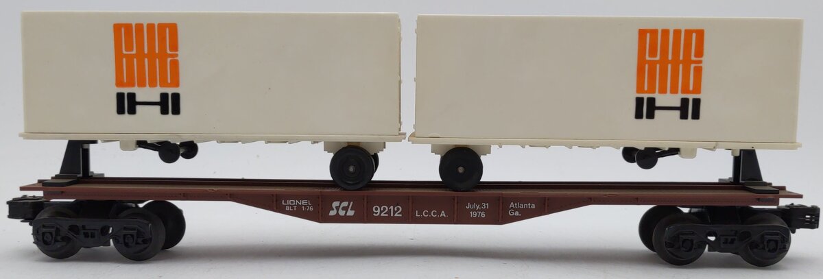 Lionel 6-9212 O Gauge LCCA Seaboard Coast Lines Flatcar w/Vans EX