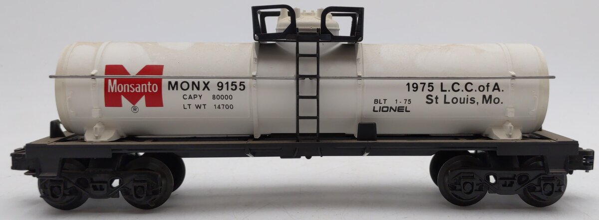Lionel 6-9155 O Gauge LCCA Monsanto Single Dome Tank Car EX