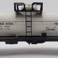 Lionel 6-9155 O Gauge LCCA Monsanto Single Dome Tank Car EX