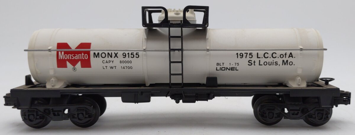 Lionel 6-9155 O Gauge LCCA Monsanto Single Dome Tank Car EX