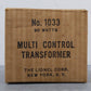 Lionel 1033 Vintage O 90 Watt Transformer w/ Whistle [2] EX/Box