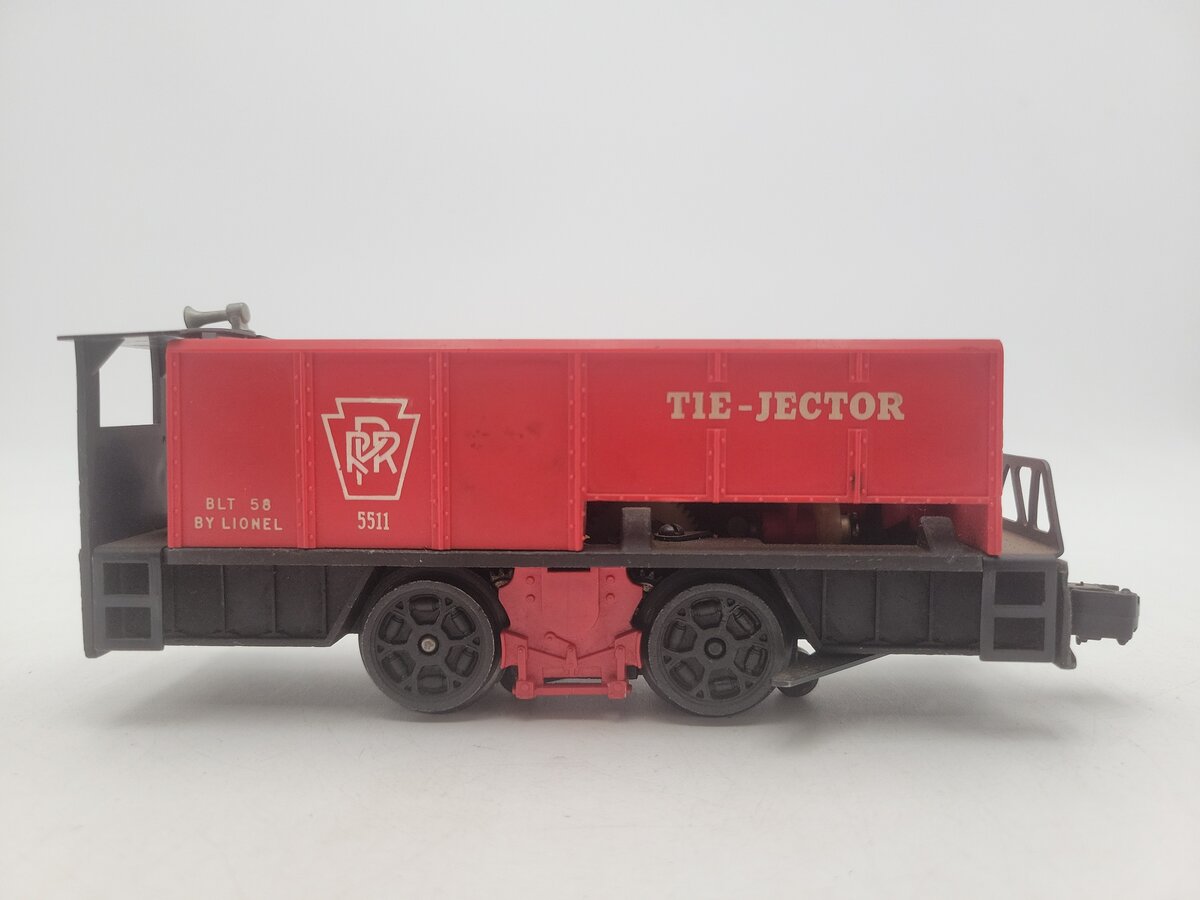 Lionel 55 Vintage O Gauge Postwar Pennsylvania Railroad Operating Tie-Jector Car VG