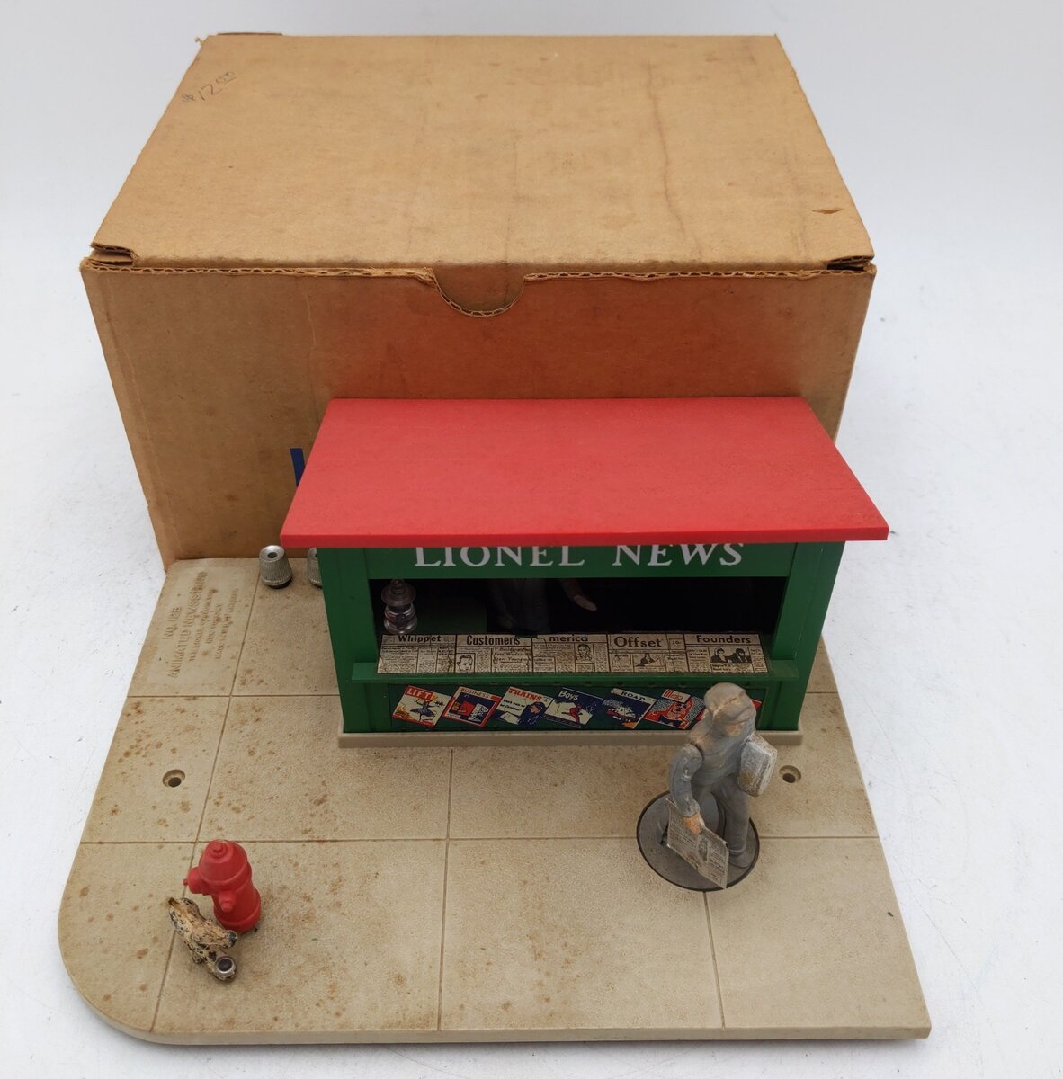 Lionel 128 Vintage O Animated Newsstand VG/Box