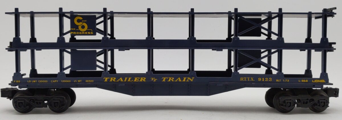 Lionel 6-9123 O Gauge Chesapeake and Ohio 3-Tier Auto Carrier Car EX