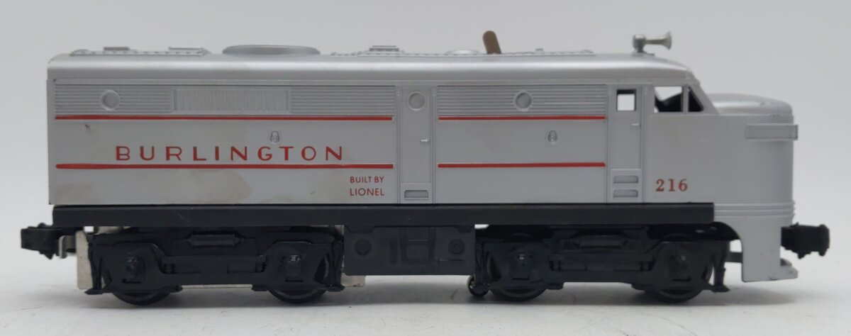 Lionel 216 Vintage O Burlington Alco A Powered Diesel Locomotive VG