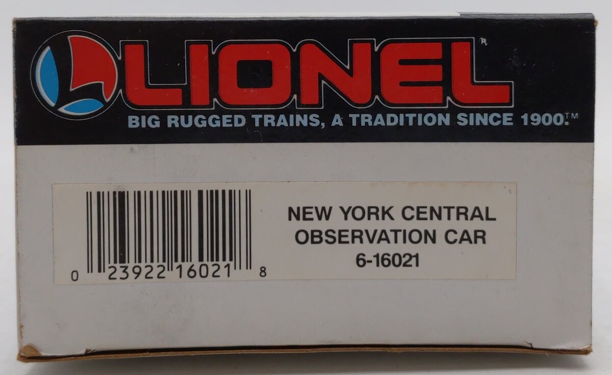 Lionel 6-16021 O Gauge New York Central 'Fort Dearborn' Observation Car EX/Box