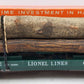 Lionel 6361 Vintage O Flatcar with 3 Chained Logs #6361 VG/Box