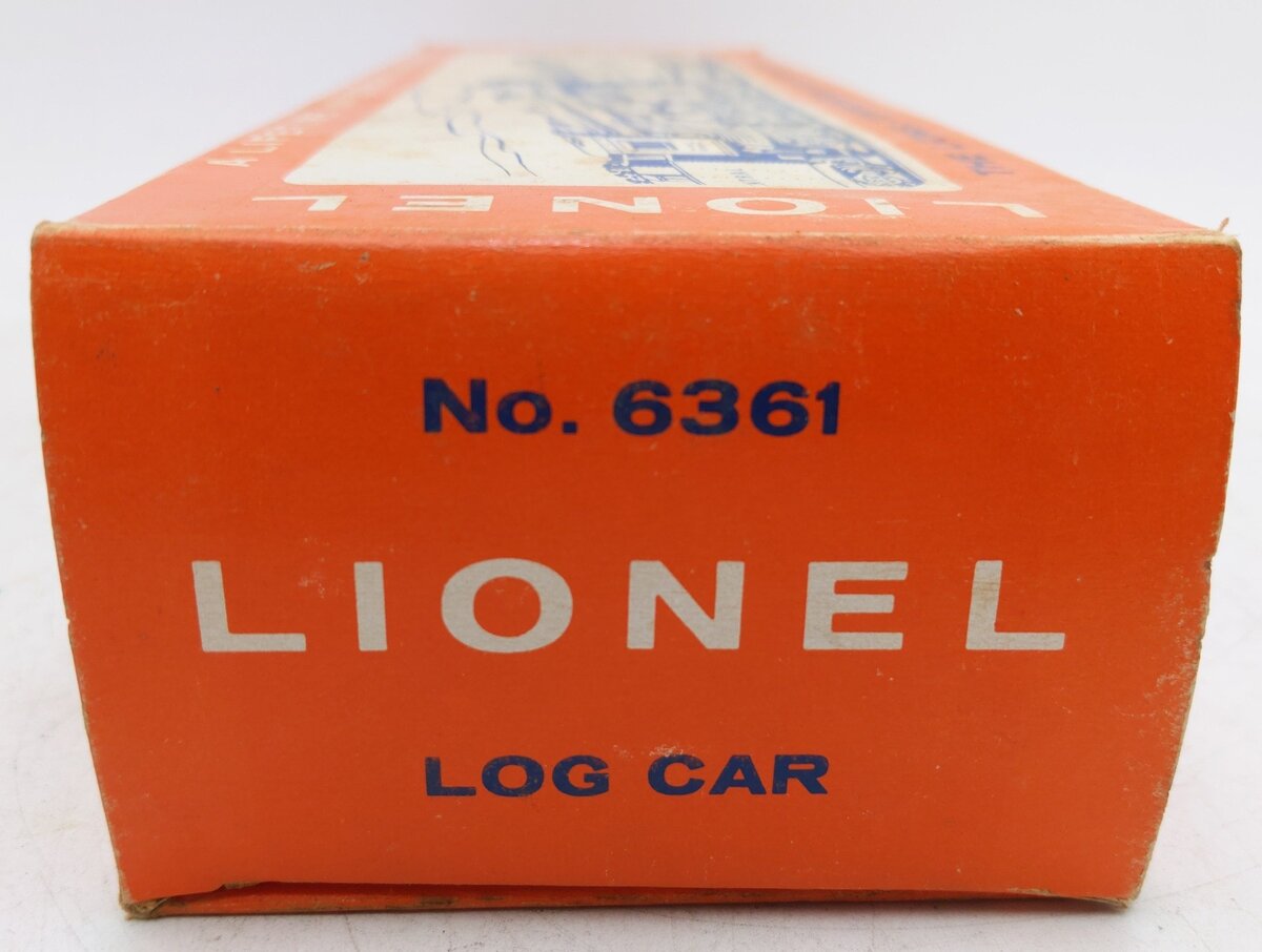 Lionel 6361 Vintage O Flatcar with 3 Chained Logs #6361 VG/Box