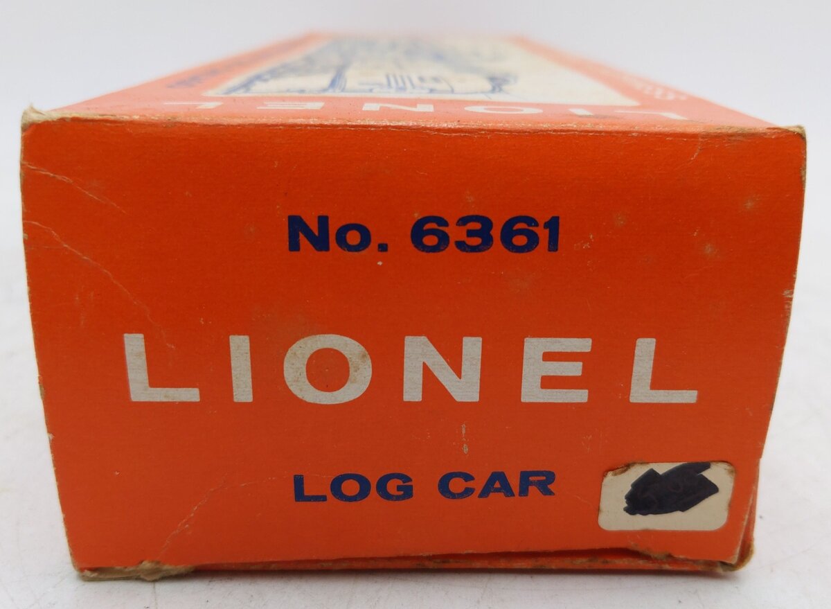 Lionel 6361 Vintage O Flatcar with 3 Chained Logs #6361 VG/Box