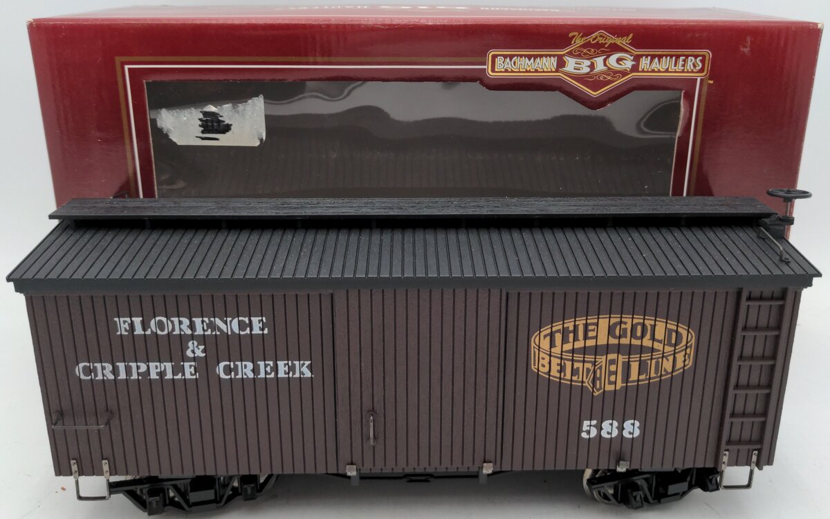 Bachmann 95344 G Scale Florence & Cripple Creek 20' Boxcar #588 EX/Box