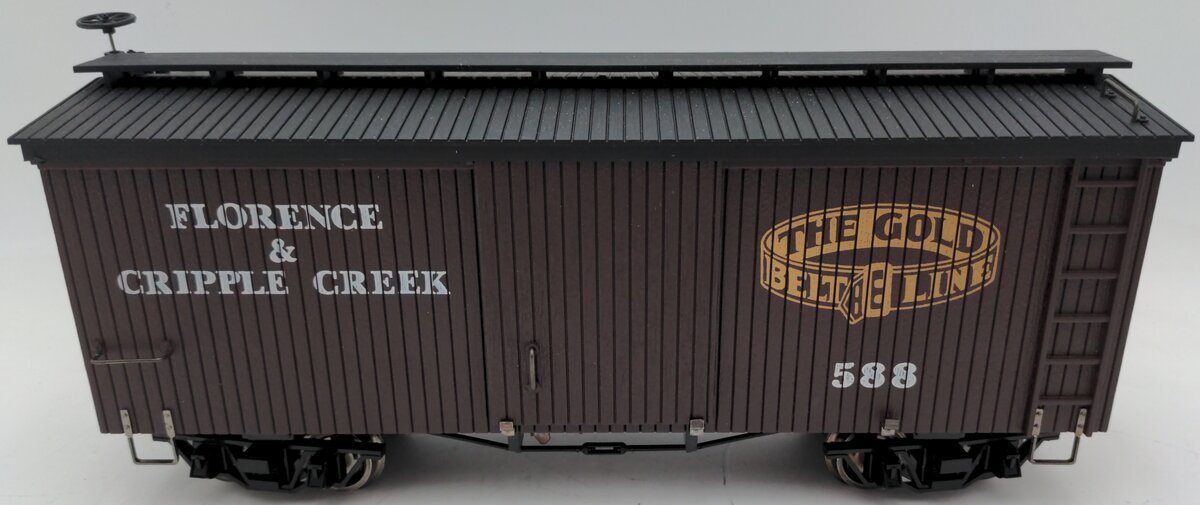 Bachmann 95344 G Scale Florence & Cripple Creek 20' Boxcar #588 EX/Box